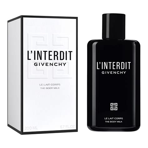 lait corps givenchy l'interdit|Givenchy L'Interdit The Body Milk 200ml.